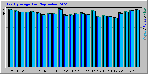 Hourly usage for September 2023