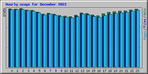 Hourly usage for December 2023