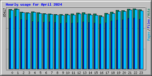 Hourly usage for April 2024