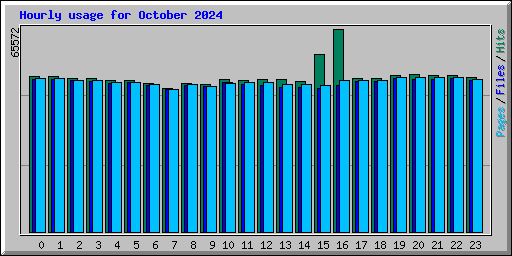 Hourly usage for October 2024