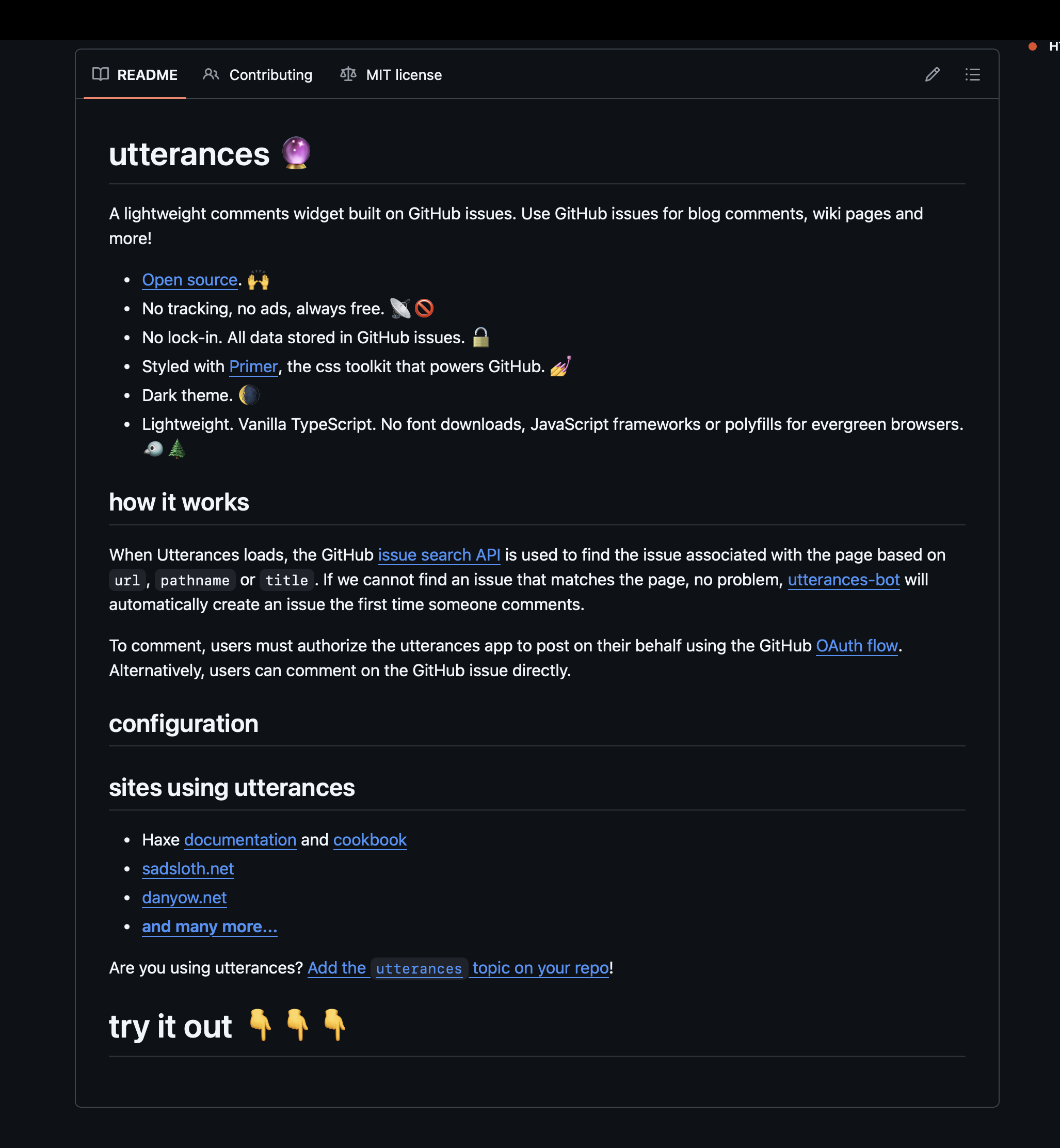 Adding Comments with Utterances